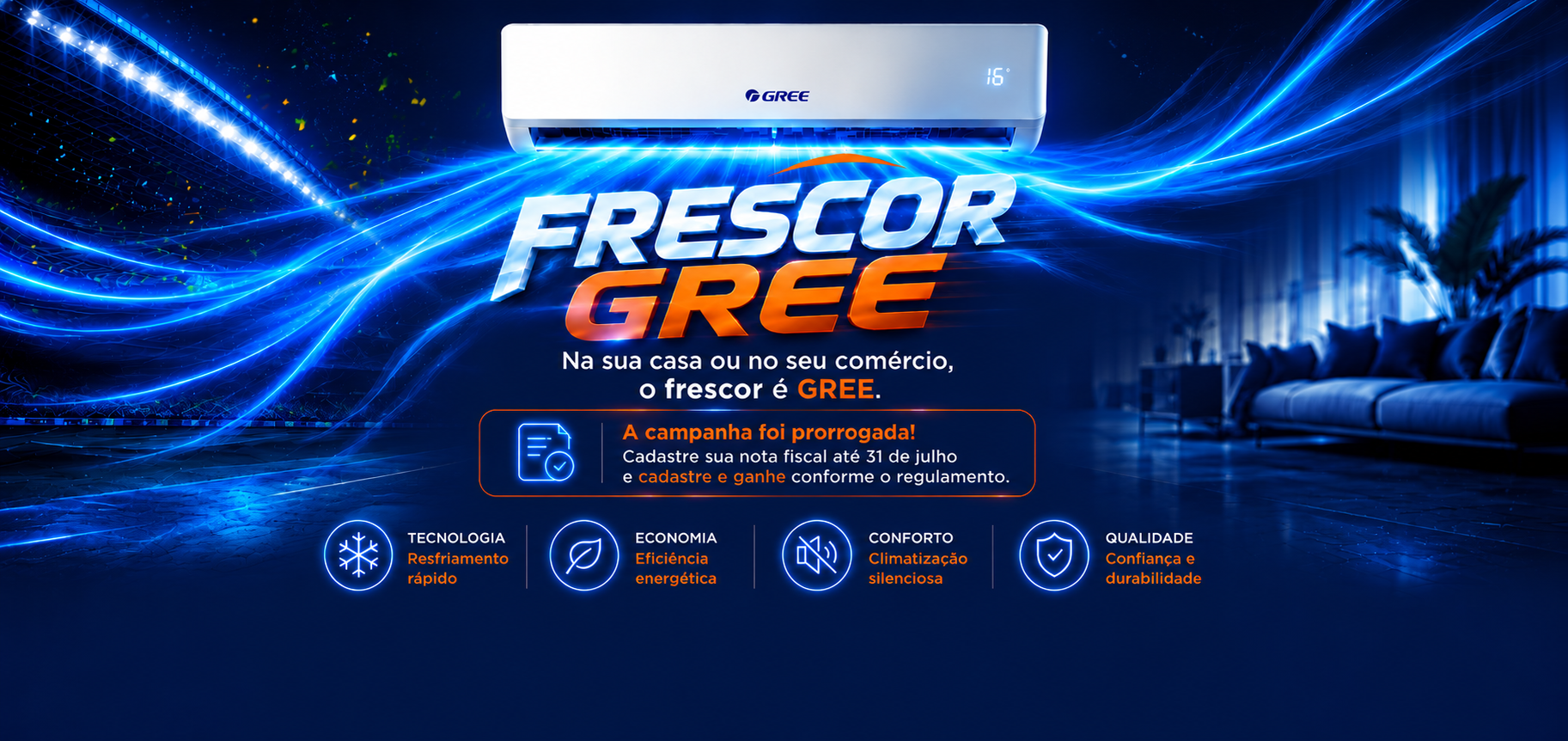 Frescor GREE — Na sua casa ou no seu comércio, o frescor é GREE